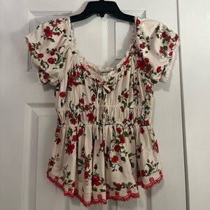 Maeve Floral Puff Sleeve Top